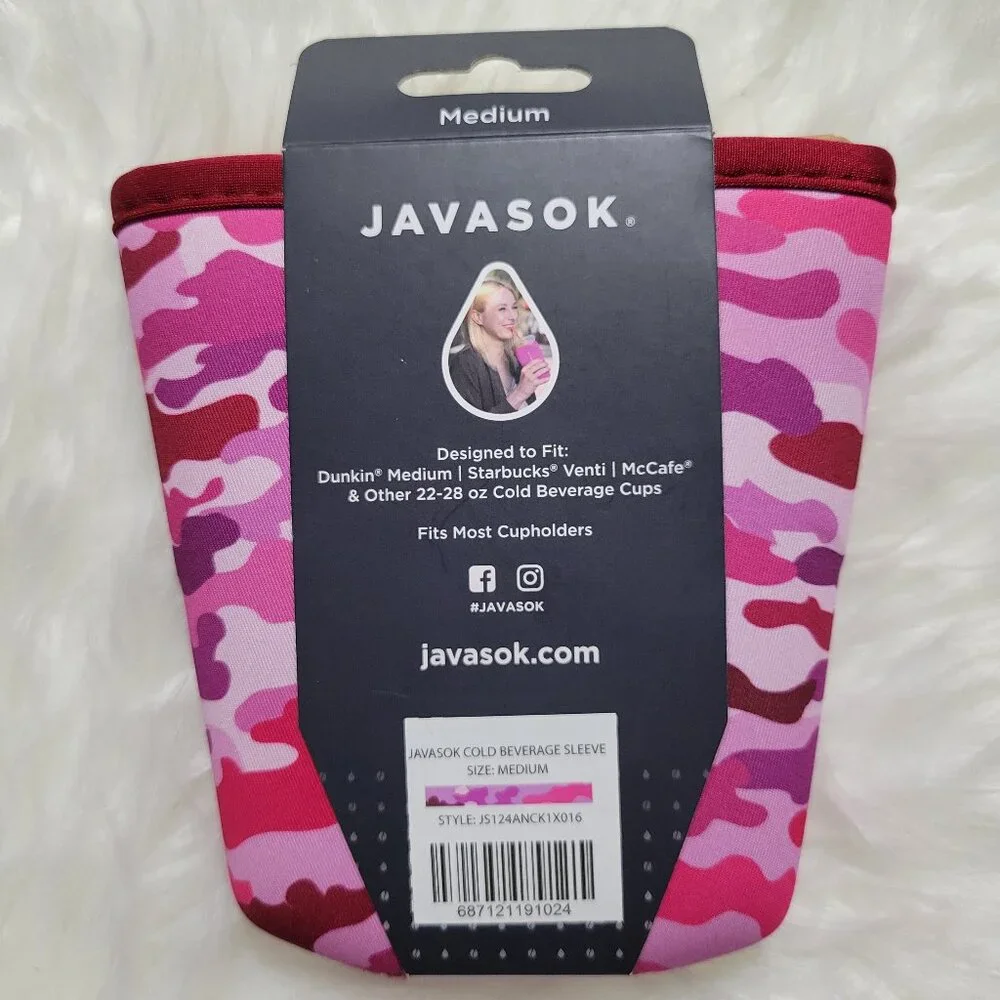 Java Sok Pink Camo Drink Sleeve